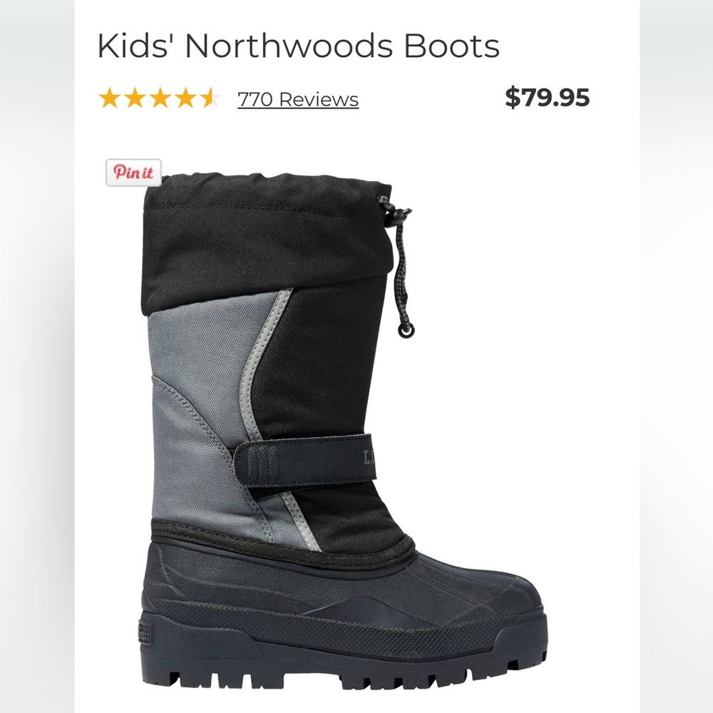 L.L. Bean Black Snow Boots